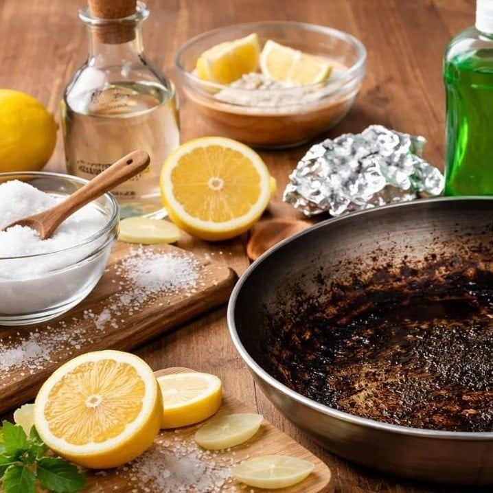 Cách làm sạch vết cháy đáy nồi bằng nguyên liệu có sẵn